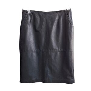 Investments Leather Midi Pencil Skirt Glam Mobwife Indie Sleeze Goth